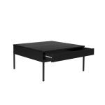 Ława Riva 90 cm z 2 szufladami i metalowymi nogami w nowoczesnym stylu do salonu