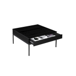 Ława Riva 90 cm z 2 szufladami i metalowymi nogami w nowoczesnym stylu do salonu