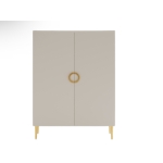 Komoda Milano 90 cm, dwudrzwiowa w kolorze kaszmir do salonu, przedpokoju