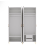 Szafa Milano 180 cm w kolorze kaszmiru z szufladami do sypialni, garderoby