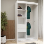 Szafa przesuwna Kylie II 120 cm z lustrem szprosami