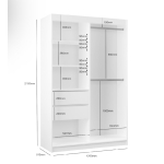 Szafa przesuwna Fason 120 cm z lustrem