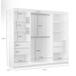 Szafa przesuwna Fresh 200 cm minimalistyczna