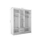 Szafa przesuwna Vivat II z lustrem 180 cm lacobel