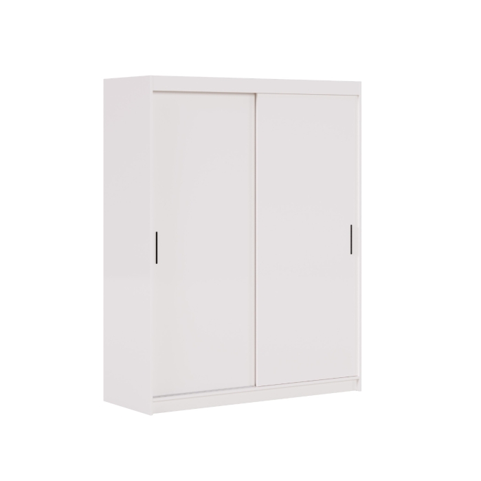 Szafa przesuwna Amera 100, 120, 160, 180 cm w klasycznym stylu w kolorze białym, czarnym, dąb artisan do sypialni, przedpokoju, garderoby