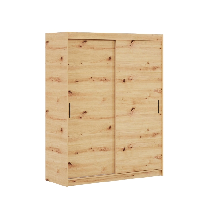 Szafa przesuwna Amera 100, 120, 160, 180 cm w klasycznym stylu w kolorze białym, czarnym, dąb artisan do sypialni, przedpokoju, garderoby