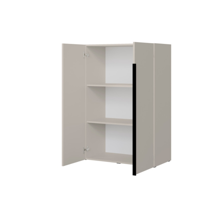 Komoda dwudrzwiowa Torin 80 cm z półkami w stylu nowoczesnym do salonu
