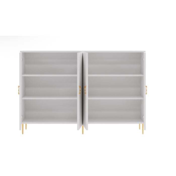 Komoda Milano 180 cm ze złotymi dodatkami w stylu glamour do salonu, sypialni