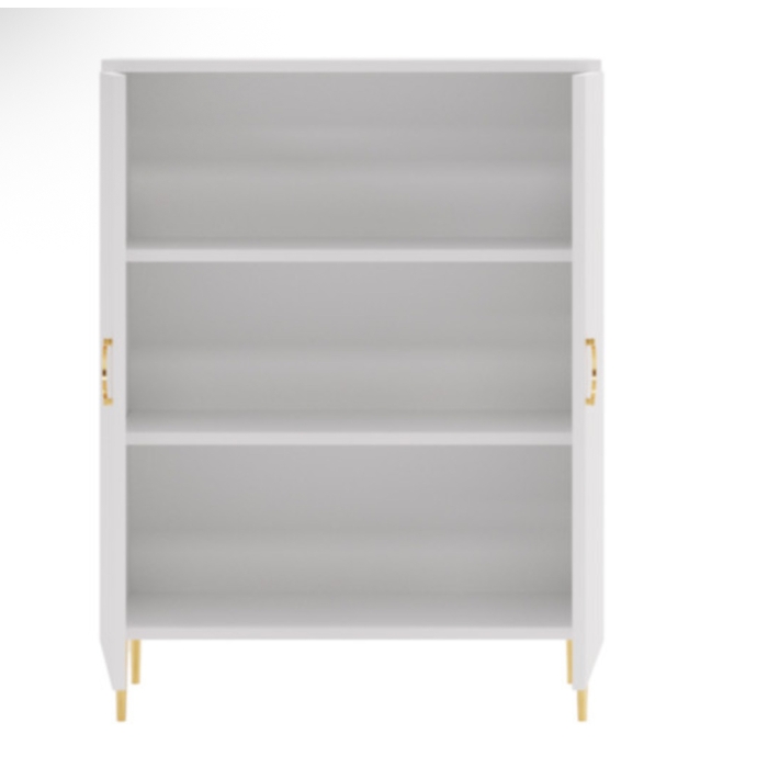 Komoda Milano 90 cm, dwudrzwiowa w kolorze kaszmir do salonu, przedpokoju