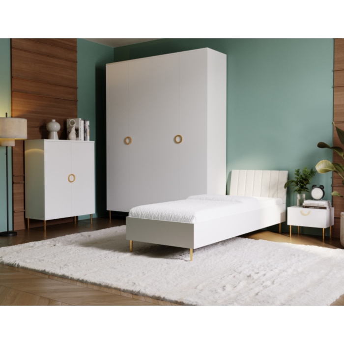 Szafa Milano 180 cm w kolorze kaszmiru z szufladami do sypialni, garderoby