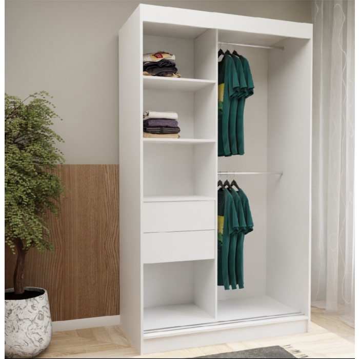 Szafa przesuwna Kylie II 120 cm z lustrem szprosami