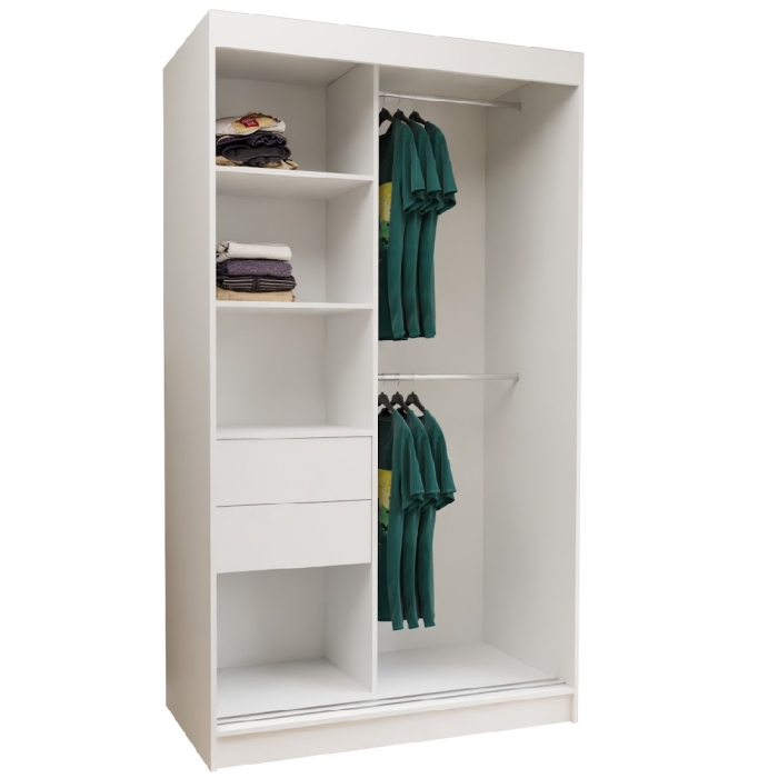 Szafa przesuwna Dafne 120 cm fronty lustrzane z lustrem