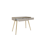 Toaletka / Konsola GROOVE T102 Beż – 2 szuflady, ryflowane fronty