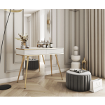 Toaletka / Konsola GROOVE T102 Beż – 2 szuflady, ryflowane fronty