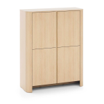 Komoda SOFT EDGE K103 – 4 szafki z półkami (Kaszmir / Dąb Vicenza)