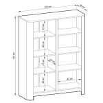 Komoda SOFT EDGE K103 – 4 szafki z półkami (Kaszmir / Dąb Vicenza)