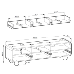 Szafka RTV NORDIC BALL 160 Kaszmir – nowoczesna z kulistymi nogami