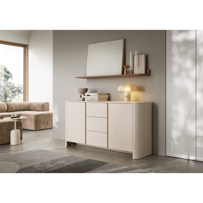 Zestaw Mebli SOFT EDGE – Kaszmir (Regał RG103 + RTV 168 + Komoda KSZ168 + Komoda K103)