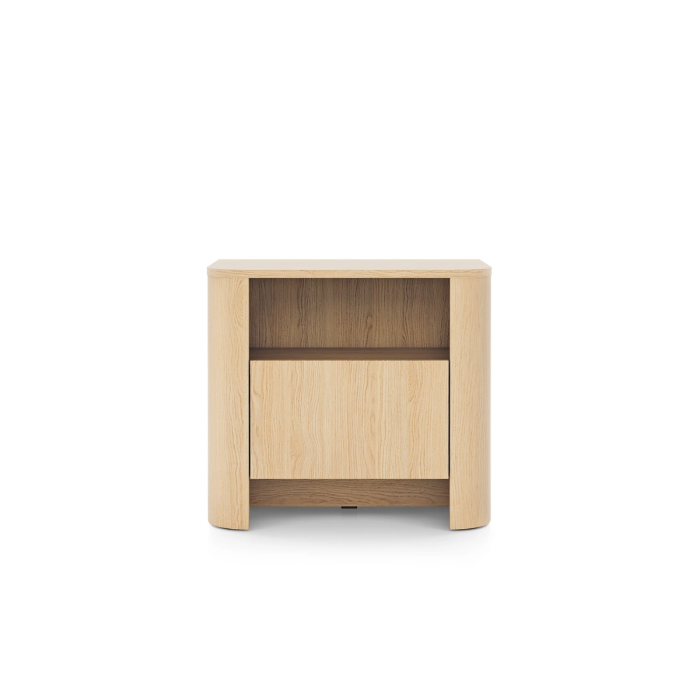Stolik nocny SOFT EDGE 52 Kaszmir – wnęka + szuflada