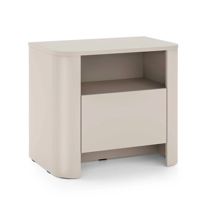Stolik nocny SOFT EDGE 52 Kaszmir – wnęka + szuflada