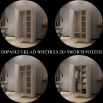 Szafa modułowa LALA w kolorach biały / czarny / kaszmir – do wyboru szerokość 100, 150 lub 200 cm