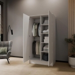 Szafa modułowa LALA w kolorach biały / czarny / kaszmir – do wyboru szerokość 100, 150 lub 200 cm