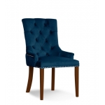 Krzesło tapicerowane Gusto pikowane z kołatką