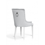 Krzesło tapicerowane Gusto pikowane z kołatką