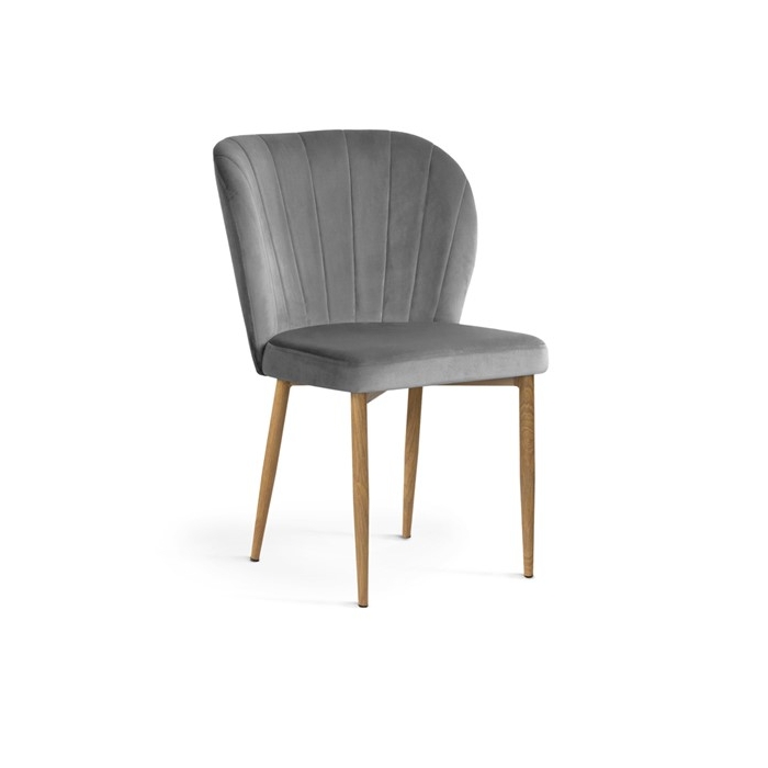 Krzesło tapicerowane Mell stylowe muszelka
