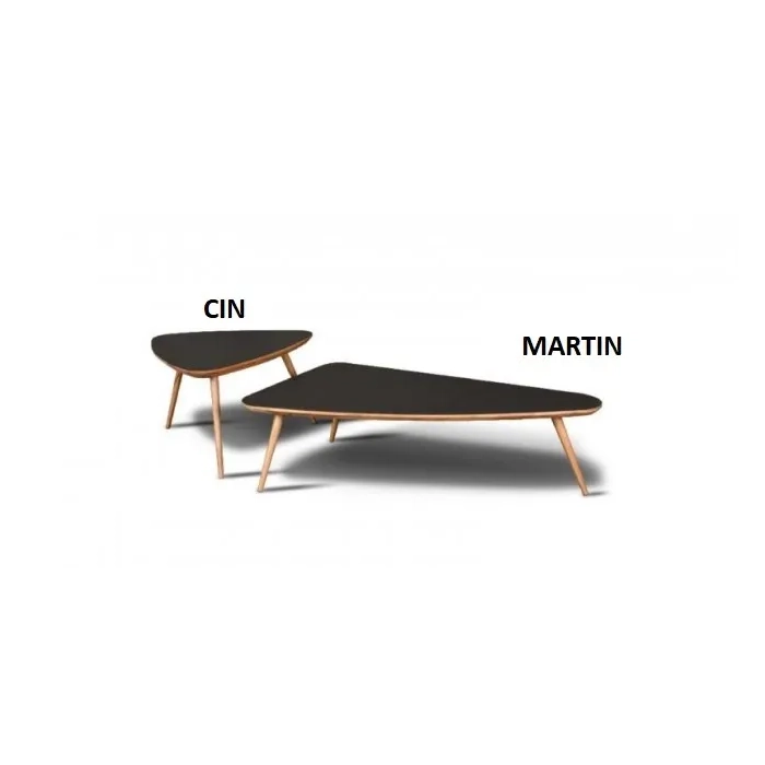 Komplet stolików kawowych Cin & Martin zestaw do salonu industrialny loftowy drewno