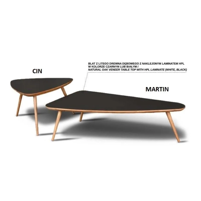 Komplet stolików kawowych Cin & Martin zestaw do salonu industrialny loftowy drewno