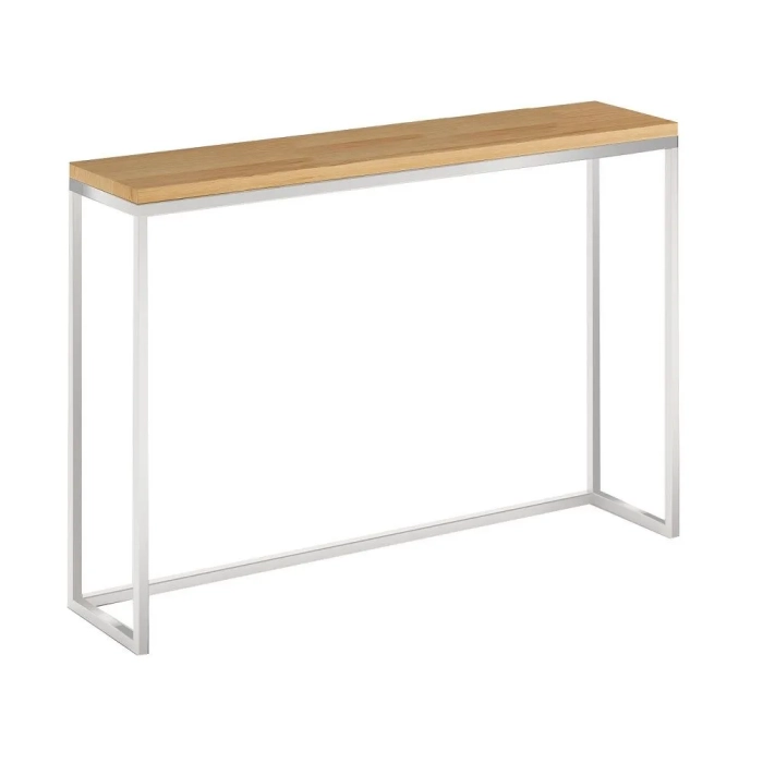 Konsola Lilia minimalistyczna drewno lite metalowa loftowa