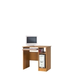 Białe biurko Szymon z półką na klawiaturę o szerokości 120 cm do pokoju dziecka młodzieżowego biura