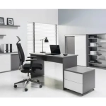 Nowoczesne biurko Malena 138 cm w szarym kolorze popiel do biura gabinetu czy pokoju młodzieżowego