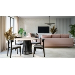 Stół okrągły SOPHIA 75 cm - kaszmir, elegancki design