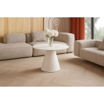 Ława LUNARA 80 cm – Okrągła ława z prążkowaną nogą | Amore Colore