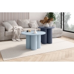 Ława MONTE – Nowoczesne ławy okrągłe 66 cm i 80 cm z matowym blatem | Amore Colore