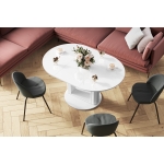 Ławostół rozkładany CALVERO 100 cm – nowoczesny design, funkcja stołu i ławy, wysoki połysk