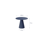 Stół okrągły CALENTO 100 cm – nowoczesny design, aksamitny mat, unikalna noga