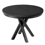 Stół okrągły NERO – loftowy styl, czarna podstawa, nowoczesny design, fi 75–110 cm