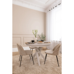 Stół okrągły NERO – loftowy styl, czarna podstawa, nowoczesny design, fi 75–110 cm