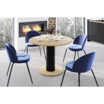 Stół Okrągły ORVIO Ø100 cm – Nowoczesny Design z Geometryczną Nogą