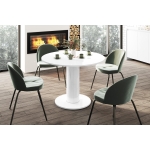 Stół Okrągły ORVIO Ø100 cm – Nowoczesny Design z Geometryczną Nogą