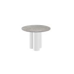 Stół okrągły RAVERO – nowoczesny design, średnica 100 cm, 3 kolumnowe nogi