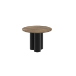 Stół okrągły RAVERO – nowoczesny design, średnica 100 cm, 3 kolumnowe nogi