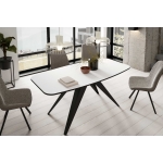 Stół TAVERO – loftowy stół rozkładany owalny 160–198 cm i 180 - 218 cm| Styl industrialny, metalowa podstawa