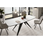 Stół TAVERO – loftowy stół rozkładany owalny 160–198 cm i 180 - 218 cm| Styl industrialny, metalowa podstawa