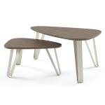 Zestaw stolików kawowych LOVIA – nowoczesny design, trójkątne blaty, styl loft