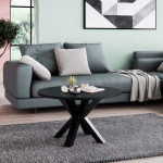 Stolik kawowy Noe 60 okrągły fi 58 cm w kolorze czarnym