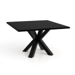 Elegancki stolik kawowy Noe 60x60 cm czarny matowy z nogami w stylu industrialnym